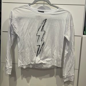 Girls long sleeve white T shirt